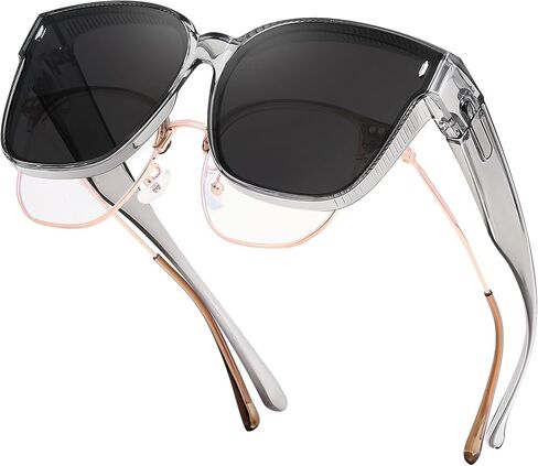 FEISEDY Polarized Sunglasses Fit Over Glasses for Men Women, Oversized Square Sun Glasses UV400 Protection Shades B4187 in Saudi Arabia