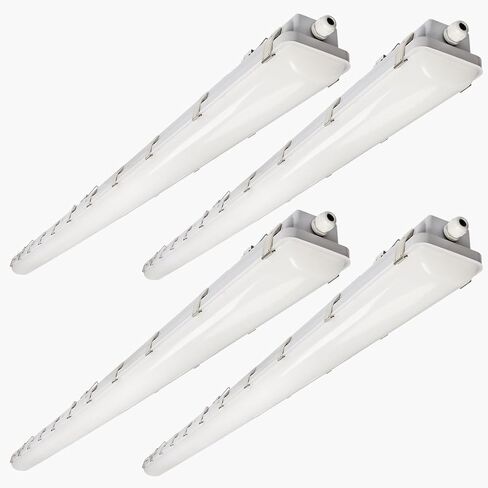 dakason 8ft أدى ضوء ضيق بخار 120-100-80w الانضباطي، 15600lm أدى بخار دليل الإضاءة لاعبا اساسيا ip66 100-277v، أضواء متجر في الهواء الطلق للماء لوقوف السيارات المرآب غسيل السيارات مستودع 2-حزمة in Kuwait
