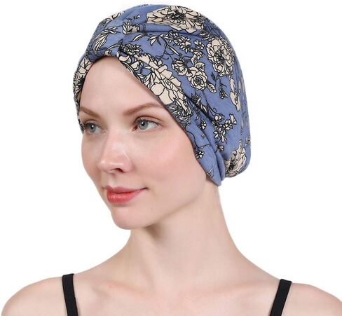 Chemo Turban for Women Men, Satin Lined Beanie Headwear Head Scarf Headwrap Cap for Cancer Patients in Kuwait