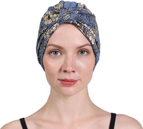 Chemo Turban for Women Men, Satin Lined Beanie Headwear Head Scarf Headwrap Cap for Cancer Patients in Kuwait
