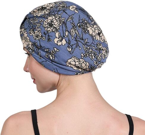 Chemo Turban for Women Men, Satin Lined Beanie Headwear Head Scarf Headwrap Cap for Cancer Patients in Kuwait