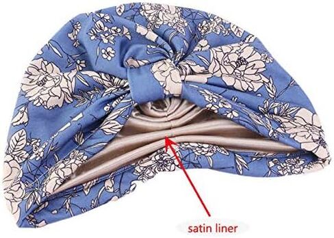 Chemo Turban for Women Men, Satin Lined Beanie Headwear Head Scarf Headwrap Cap for Cancer Patients in Kuwait
