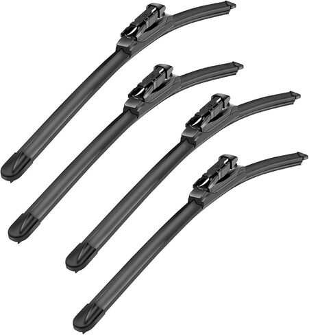 MIKKUPPA 19" Front Windshield Wiper Blades, Pinch Tab All-Season Silent Windshield Window Wipers OEM Quality for Original Equipment Replacement (Pack of 4) in Saudi Arabia