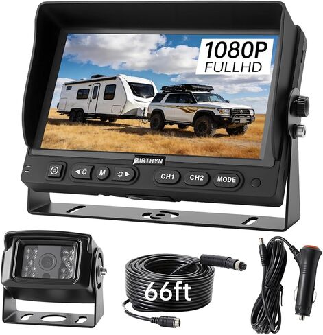 7" AHD 1080P Back up Camera Systems for Truck Plug and Play, IP69K Waterproof Heavy-Duty Reverse Camera, 20G Vibration-Proof for RVs/Trailers/Tractors/Excavators/Caravans/Heavy Equipment in Saudi Arabia