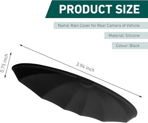Car Rear View Camera Cover, Silicone Anti-rain Car Rear View Camera Cover, Protective Accessories for Vehicle Backup Dashcam, Universal for Most Cars (Black) in Kuwait