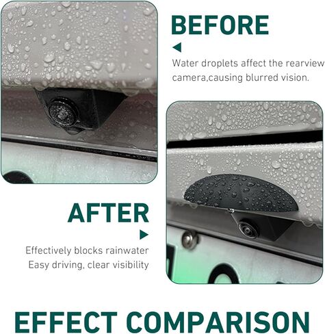 Car Rear View Camera Cover, Silicone Anti-rain Car Rear View Camera Cover, Protective Accessories for Vehicle Backup Dashcam, Universal for Most Cars (Black) in Kuwait