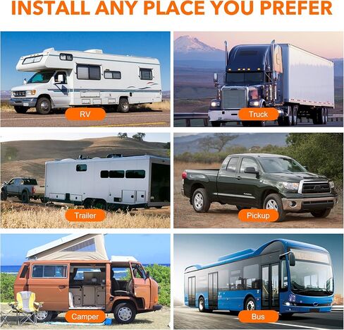 10" Car Backup Camera Monitor CCTV, DVR Recorder, RV Backup Camera System, 4 x AHD 1080P Rear View Camera, Waterproof IR Crystal Night Vision, Rriving Recorder for Truck Trailer Camper RV in Kuwait