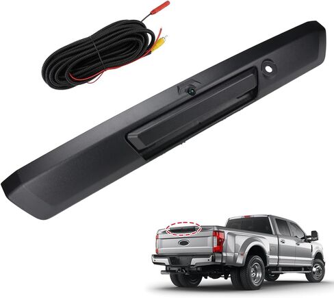 كاميرا الرؤية الخلفية بمقبض الباب الخلفي بدون زر تحرير متوافق مع 2017-2022 Ford F250 F350 F450 Super Duty HC3Z-9943400-NA HC3Z-9943400-NB HC3Z9943400NA HC3Z9943400NB in Kuwait