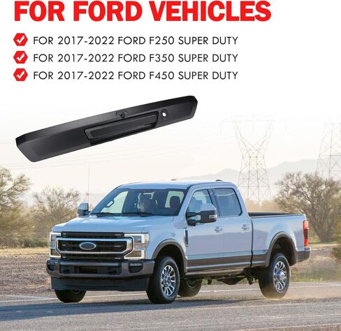 كاميرا الرؤية الخلفية بمقبض الباب الخلفي بدون زر تحرير متوافق مع 2017-2022 Ford F250 F350 F450 Super Duty HC3Z-9943400-NA HC3Z-9943400-NB HC3Z9943400NA HC3Z9943400NB in Kuwait