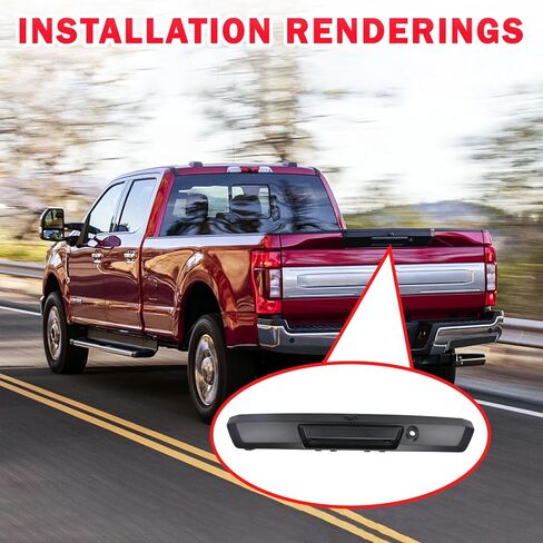 كاميرا الرؤية الخلفية بمقبض الباب الخلفي بدون زر تحرير متوافق مع 2017-2022 Ford F250 F350 F450 Super Duty HC3Z-9943400-NA HC3Z-9943400-NB HC3Z9943400NA HC3Z9943400NB in Kuwait