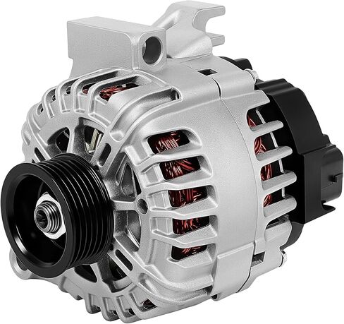 SCITOO Alternator Fits for Chevrolet for Malibu 3.5L 2007-2010,for Pontiac for G6 3.5L 2006-2010,for G6 3.9L 2006-2009,for Saturn for Aura 3.5L 2007-2008 12V 125Amp CW 6-Groove Pulley 11142 in Saudi Arabia