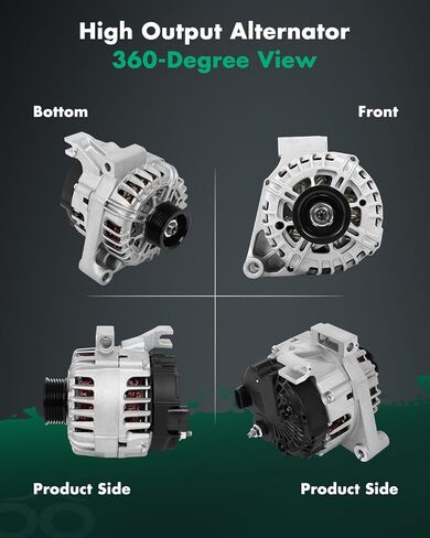 SCITOO Alternator Fits for Chevrolet for Malibu 3.5L 2007-2010,for Pontiac for G6 3.5L 2006-2010,for G6 3.9L 2006-2009,for Saturn for Aura 3.5L 2007-2008 12V 125Amp CW 6-Groove Pulley 11142 in Saudi Arabia