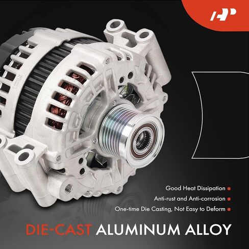 A-Premium Alternator Compatible with BMW 335d 09-10, 335i 07-10, 335i xDrive 09-10, 335is 11-13, 335xi, 535i, 535i xDrive, 535xi, 1 Series M, 135i, 12V 180A 7-Groove Clutch Pulley CW in Saudi Arabia