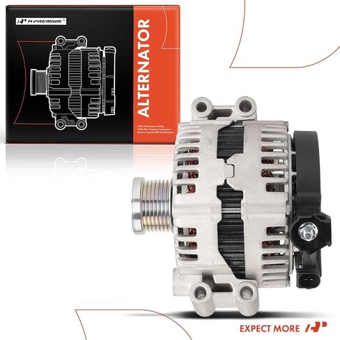 A-Premium Alternator Compatible with BMW 335d 09-10, 335i 07-10, 335i xDrive 09-10, 335is 11-13, 335xi, 535i, 535i xDrive, 535xi, 1 Series M, 135i, 12V 180A 7-Groove Clutch Pulley CW in Saudi Arabia
