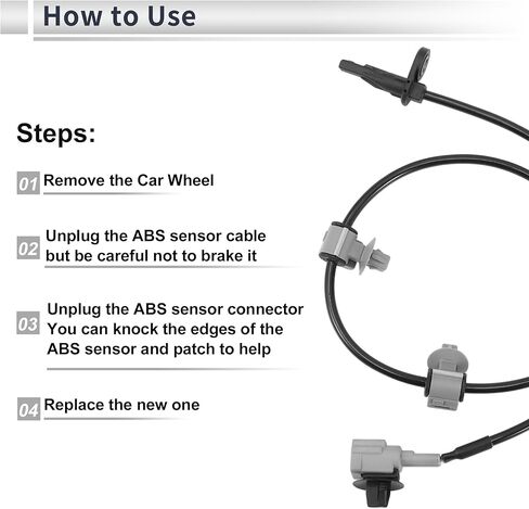 ABS Wheel Speed Sensor Rear Left ABS Sensor Anti-lock Braking System Sensor No.27540FL111/27540FL110/27540FL112 for Subaru Crosstrek 2019-2022 in Saudi Arabia