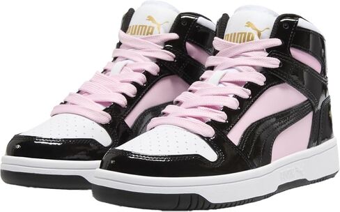 PUMA Womens Rebound Layup Shine High Sneakers Shoes Casual - Black, Pink in Saudi Arabia