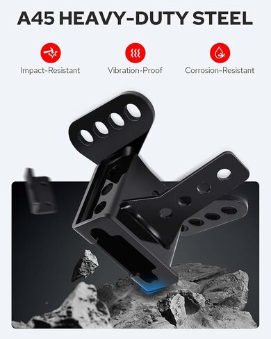 Benlari Driver Backrest Bracket, Adjustable Rider Driver Backrest Mounting Hardware Kit Fit for Harley Davidson Touring Street Glide Road Glide Electra Glide Road King CVO 1988-2024, Black in Saudi Arabia
