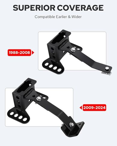 Benlari Driver Backrest Bracket, Adjustable Rider Driver Backrest Mounting Hardware Kit Fit for Harley Davidson Touring Street Glide Road Glide Electra Glide Road King CVO 1988-2024, Black in Saudi Arabia