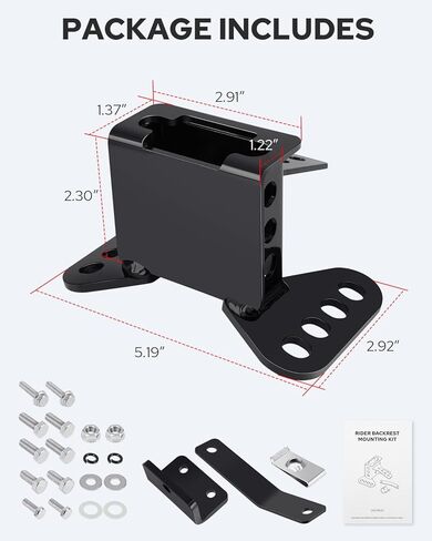 Benlari Driver Backrest Bracket, Adjustable Rider Driver Backrest Mounting Hardware Kit Fit for Harley Davidson Touring Street Glide Road Glide Electra Glide Road King CVO 1988-2024, Black in Saudi Arabia