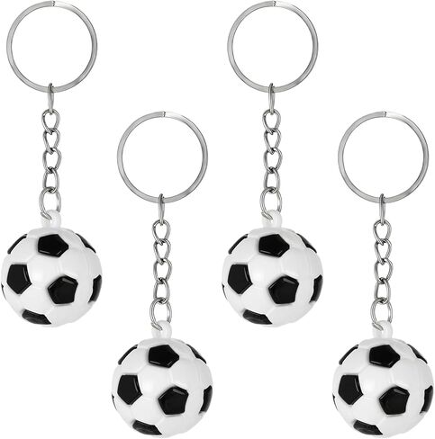 4 Pcs Soccer Ball Keychains, Portable Soccer Key Ring, Mini Football Pendant, Outdoors Keyring, Soccer-Keychain for Backpack, Cars in Kuwait
