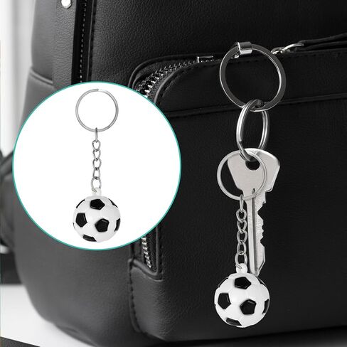 4 Pcs Soccer Ball Keychains, Portable Soccer Key Ring, Mini Football Pendant, Outdoors Keyring, Soccer-Keychain for Backpack, Cars in Kuwait