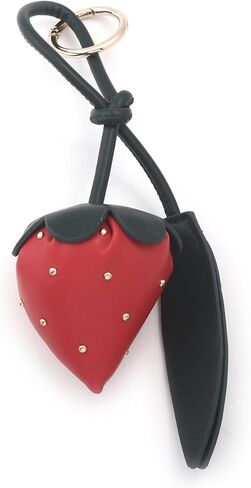 Leather Strawberry Tote Bag Charm String - Fruit Purse Charms for Handbags - Cute Keychain Bag Accessories for Women in Kuwait