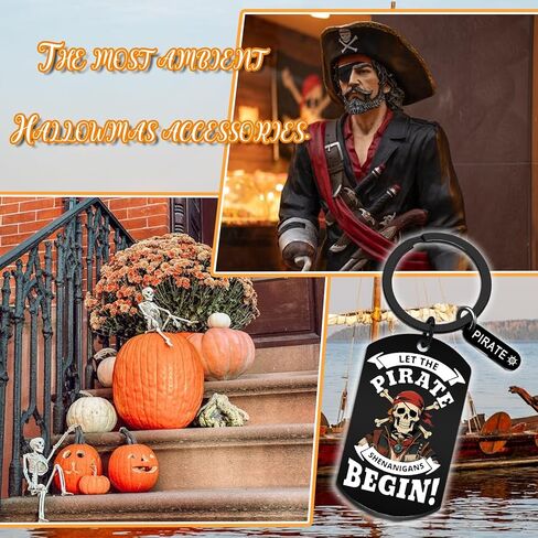 Pirate Gifts for Men Pirate Keychain for Men Women Costume Keychain Vintage Skull Crossbones Metal Key Ring Perfect for Pirate Party Decor Halloween Costume Accessories Boat Key Chain in Kuwait