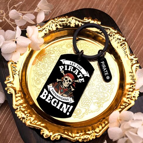 Pirate Gifts for Men Pirate Keychain for Men Women Costume Keychain Vintage Skull Crossbones Metal Key Ring Perfect for Pirate Party Decor Halloween Costume Accessories Boat Key Chain in Kuwait
