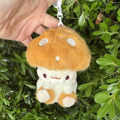 Mushroom Cute Keychain Fluffy Bag Charms for Purse Backpack Gift in Saudi Arabia