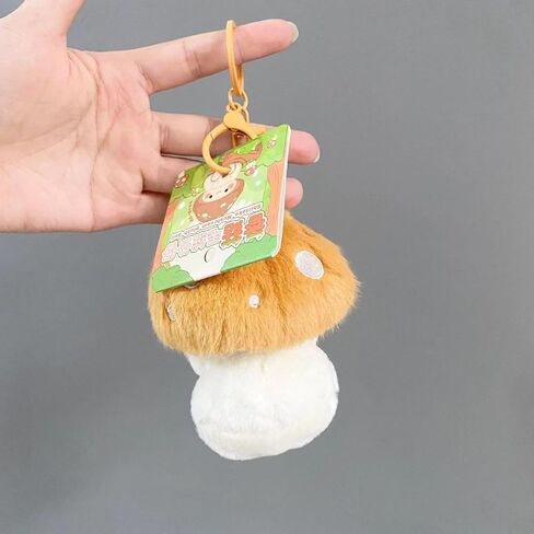 Mushroom Cute Keychain Fluffy Bag Charms for Purse Backpack Gift in Saudi Arabia