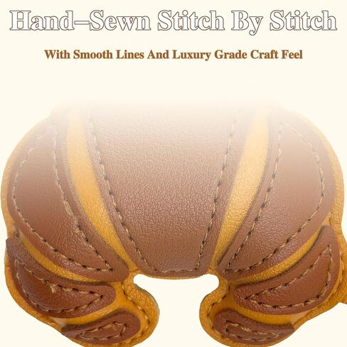 Handmade Leather Croissant Bag Charm, Cute Bread Keychain for Handbags Purses Backpack Accessories Charms in Saudi Arabia