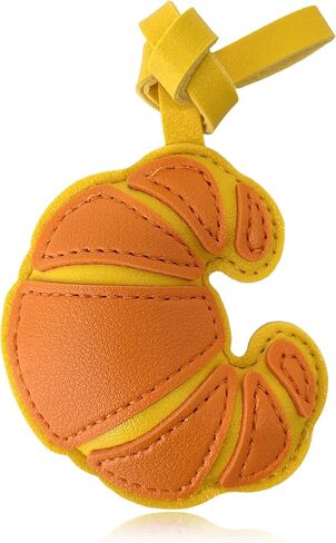 Handmade Leather Croissant Bag Charm, Cute Bread Keychain for Handbags Purses Backpack Accessories Charms in Saudi Arabia