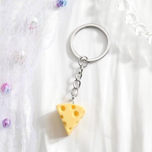 Cheese Keychain for Women Cute Cheese Keycharm for Women Bakery Inspired Accessory for Keys Bag Charm in Saudi Arabia