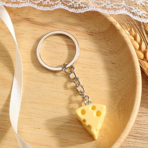 Cheese Keychain for Women Cute Cheese Keycharm for Women Bakery Inspired Accessory for Keys Bag Charm in Saudi Arabia