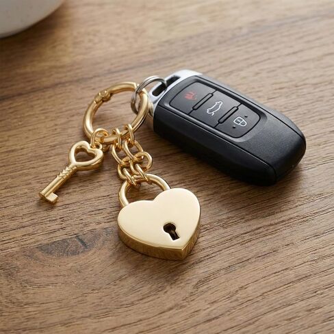Thinp Gold Heart Padlock Bag Charms, Heart Shaped Keychain for Women Metal Mini Locks with Keys Keychain Accessories for Handbag Purse Charm Jewelry Storage Box and Diary Book in Saudi Arabia