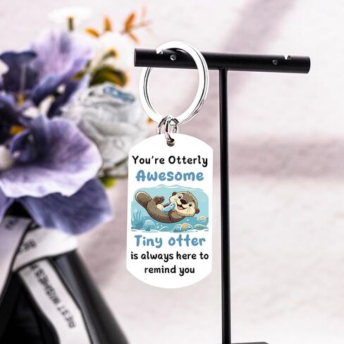 Otter Keychain Cute Otter Gifts for Women Sea Otters Gift for Otters Lovers Teen Girls Trendy Unique Birthday Gifts for Women Teen Girls in Kuwait
