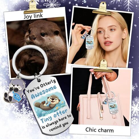 Otter Keychain Cute Otter Gifts for Women Sea Otters Gift for Otters Lovers Teen Girls Trendy Unique Birthday Gifts for Women Teen Girls in Kuwait