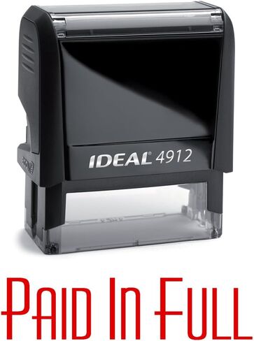 PAID IN FULL Red Office Stock Self-Inking Rubber Stamp in Saudi Arabia