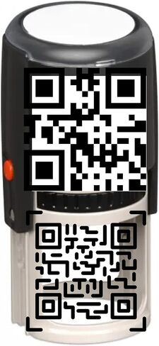 QR Code or Logo Custom Rubber Personalized Custom Stamp Self Inking or Wood Handle (2 Inch) in Kuwait