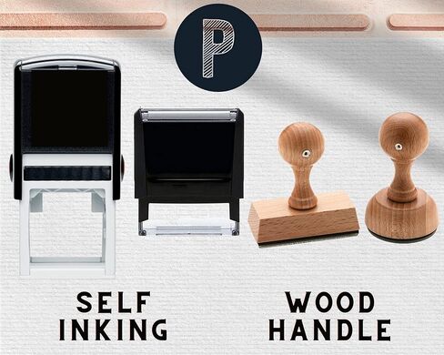 QR Code or Logo Custom Rubber Personalized Custom Stamp Self Inking or Wood Handle (2 Inch) in Kuwait