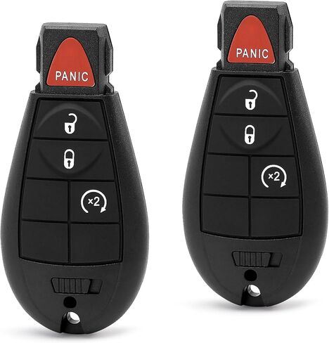 Key Fob Two Keyless Entry Remote Control Car Keys 4 Button Smart Key 433MHz Compatible with 2013-2018 Dodge Ram 1500 2500 3500 4500 5500 Replaces 56046955AG 56046955AC（2PCS） GQ4-53T 46Chip in Kuwait