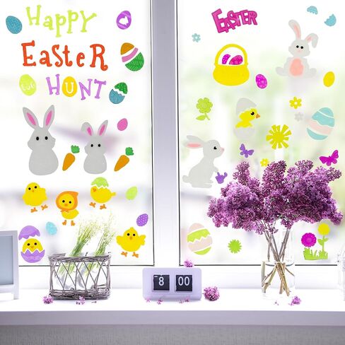 Northlight Set of 6 Double Sided Easter Gel Window Clings in Kuwait