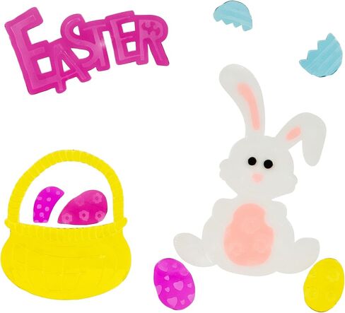Northlight Set of 6 Double Sided Easter Gel Window Clings in Kuwait