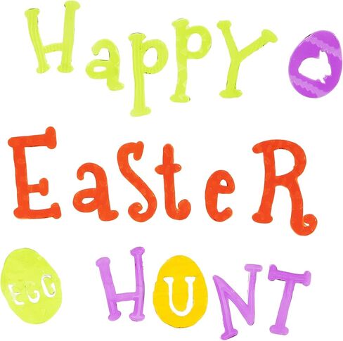 Northlight Set of 6 Double Sided Easter Gel Window Clings in Kuwait