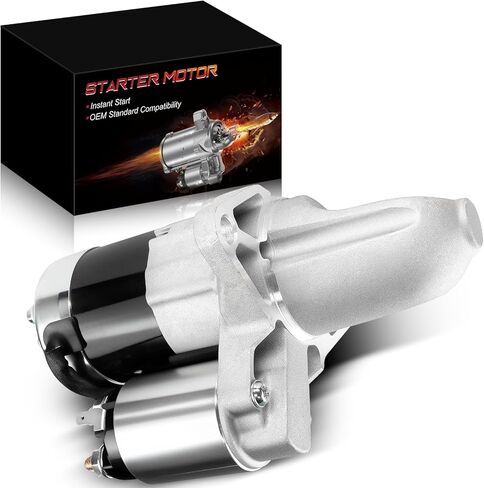 Starter Motor Compatible for:-Subaru Forester 1998-2002 2.5L, Impreza 1993-2003 1.8L 2.2L 2.5L, 12V 1.0KW 8Teeth Rotation CCW, Upgraded New Replace# 23300-AA380 17717N 17717 LRS02069 in Kuwait