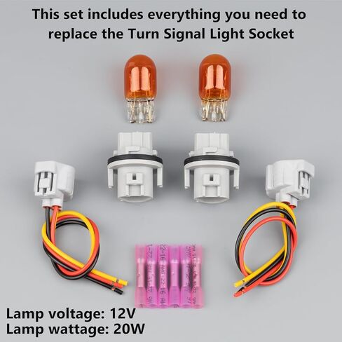 Turn Signal Bulb Socket Holder Wire Harness Set Compatible with Nissan Toyota, Altima Armada Maxima Pathfinder Rogue 4Runner Corolla RAV4 Prius Yaris Tacoma Replace 26243-9B91A 2PCS in Kuwait