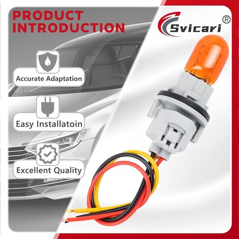 Turn Signal Bulb Socket Holder Wire Harness Set Compatible with Nissan Toyota, Altima Armada Maxima Pathfinder Rogue 4Runner Corolla RAV4 Prius Yaris Tacoma Replace 26243-9B91A 2PCS in Kuwait