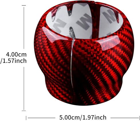AIRSPEED Hard Carbon Fiber for Subaru BRZ Toyota GR86 2021 2022 2023 Car Gear Shift Knob Cover Gear Shifter Head Interior Trim Accessories, Red in Saudi Arabia