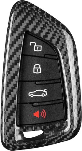 Key Fob Cover Compatible with Toyota Supra GR A90 A91 MK5 2019-2024,Real Carbon Fiber Smart Remote Key Fob Case Compatible with Toyota Supra Accessories, Silver Black in Kuwait