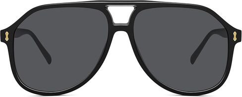 Oversized Aviator Sunglasses for Women, Retro 70s Square Thick Frame Glasses with Double Bridge in Saudi Arabia
